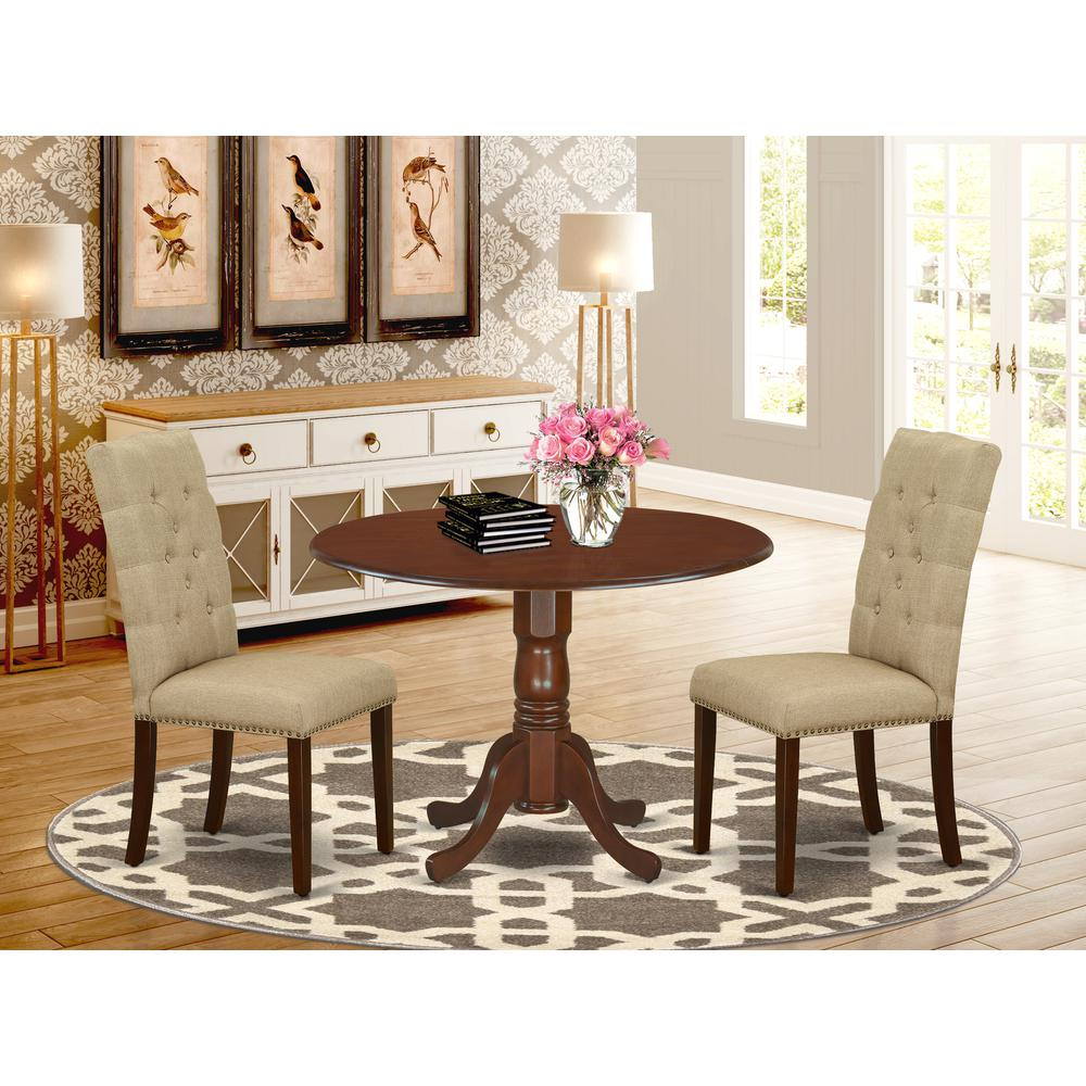 Dining Room Set Mahogany, DLEL3-MAH-16