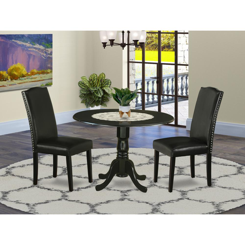 Dining Room Set Black, DLEN3-BLK-69