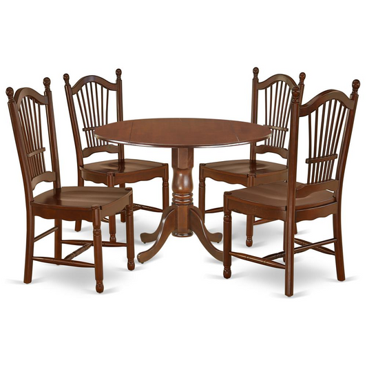 Dining Room Set Mahogany, DLDO5-MAH-W