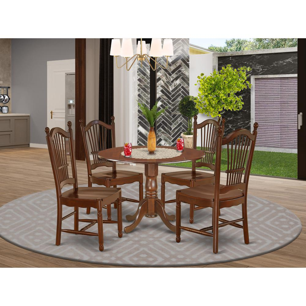 Dining Room Set Mahogany, DLDO5-MAH-W