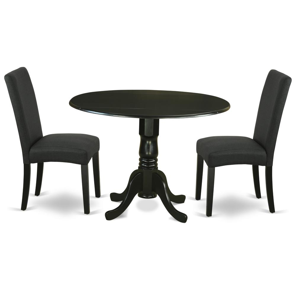 Dining Room Set Black, DLDR3-BLK-24