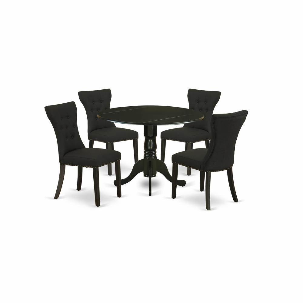 Dining Room Set Black, DLGA5-BLK-24