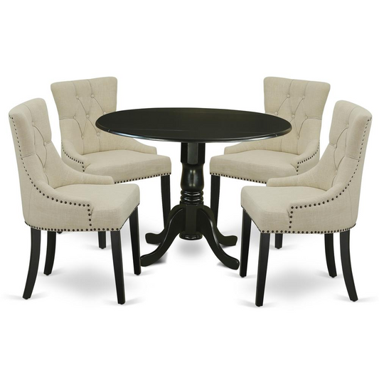 Dining Room Set Black, DLFR5-BLK-02