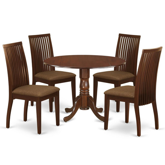 Dining Room Set Mahogany, DLIP5-MAH-C