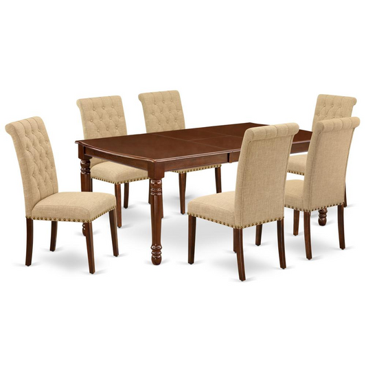 Dining Room Set Mahogany, DOBR7-MAH-04