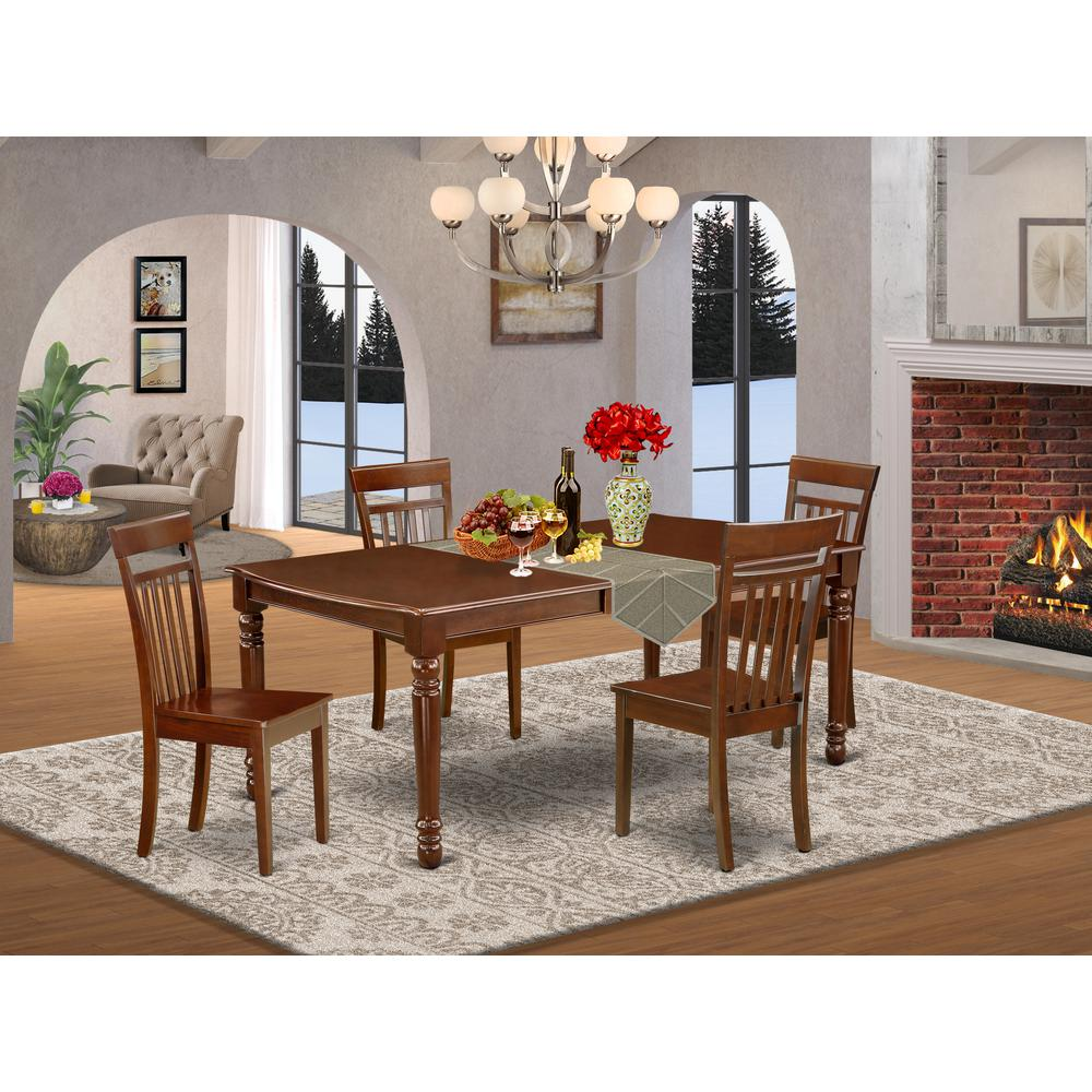 Dining Room Set Mahogany, DOCA5-MAH-W