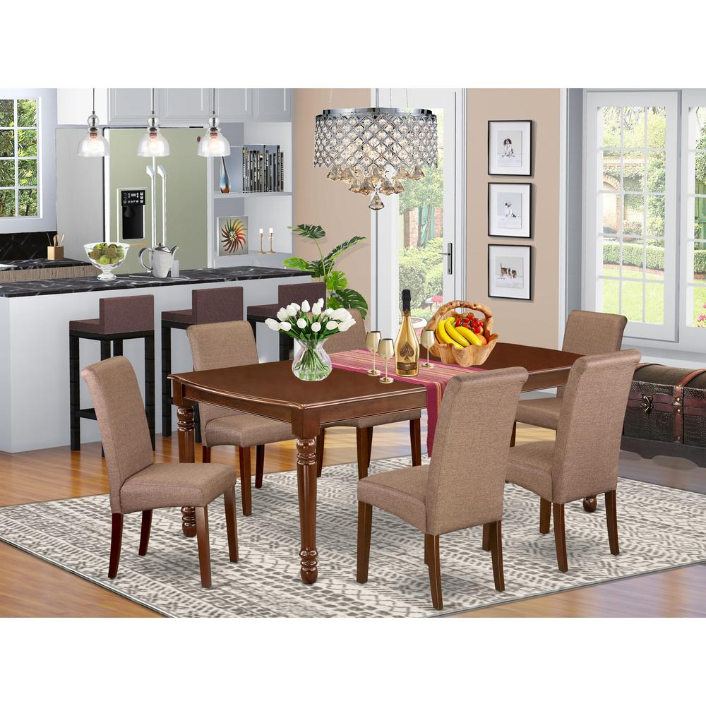 Dining Room Set Mahogany, DOBA7-MAH-18