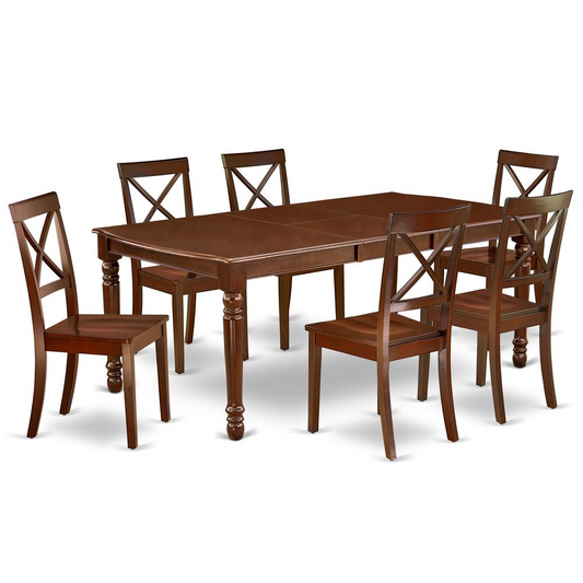 Dining Room Set Mahogany, DOBO7-MAH-W