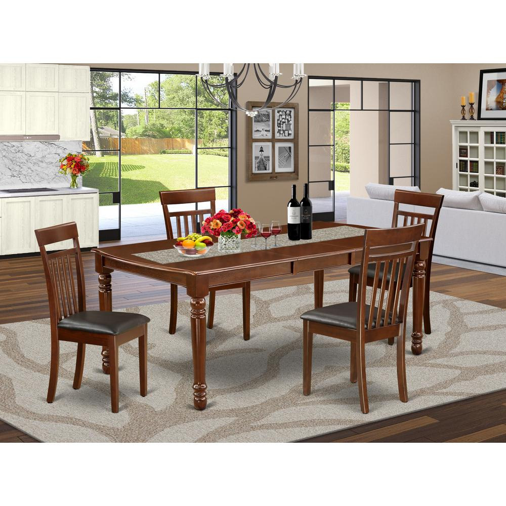 Dining Room Set Mahogany, DOCA5-MAH-LC