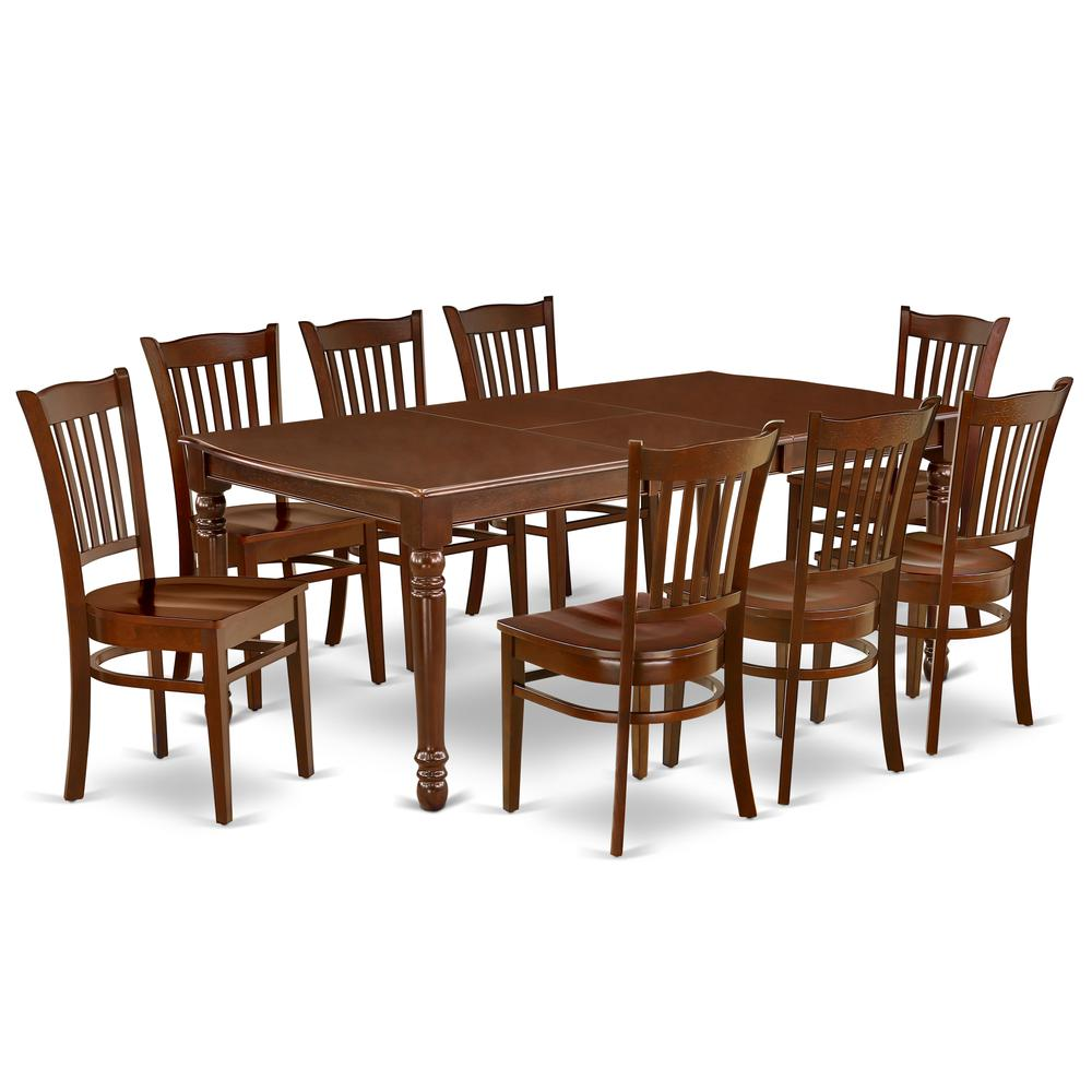 Dining Room Set Mahogany, DOGR9-MAH-W