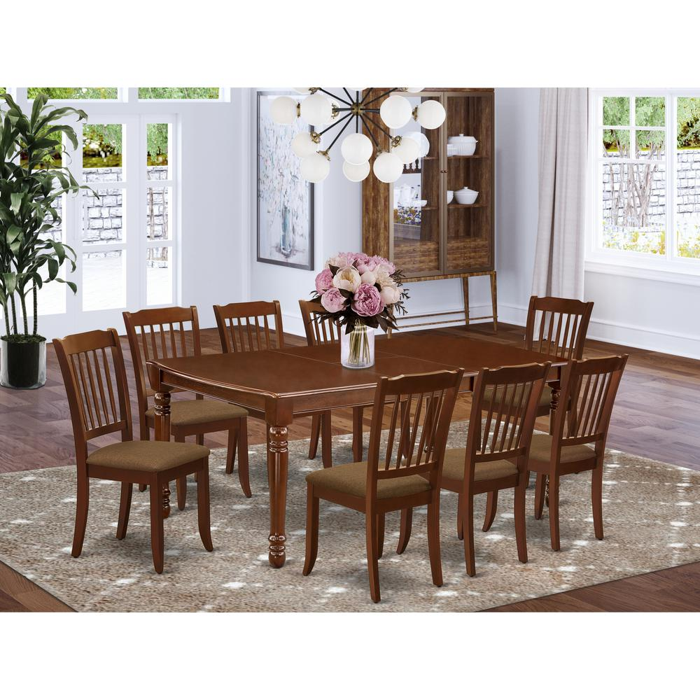 Dining Room Set Mahogany, DODA9-MAH-C