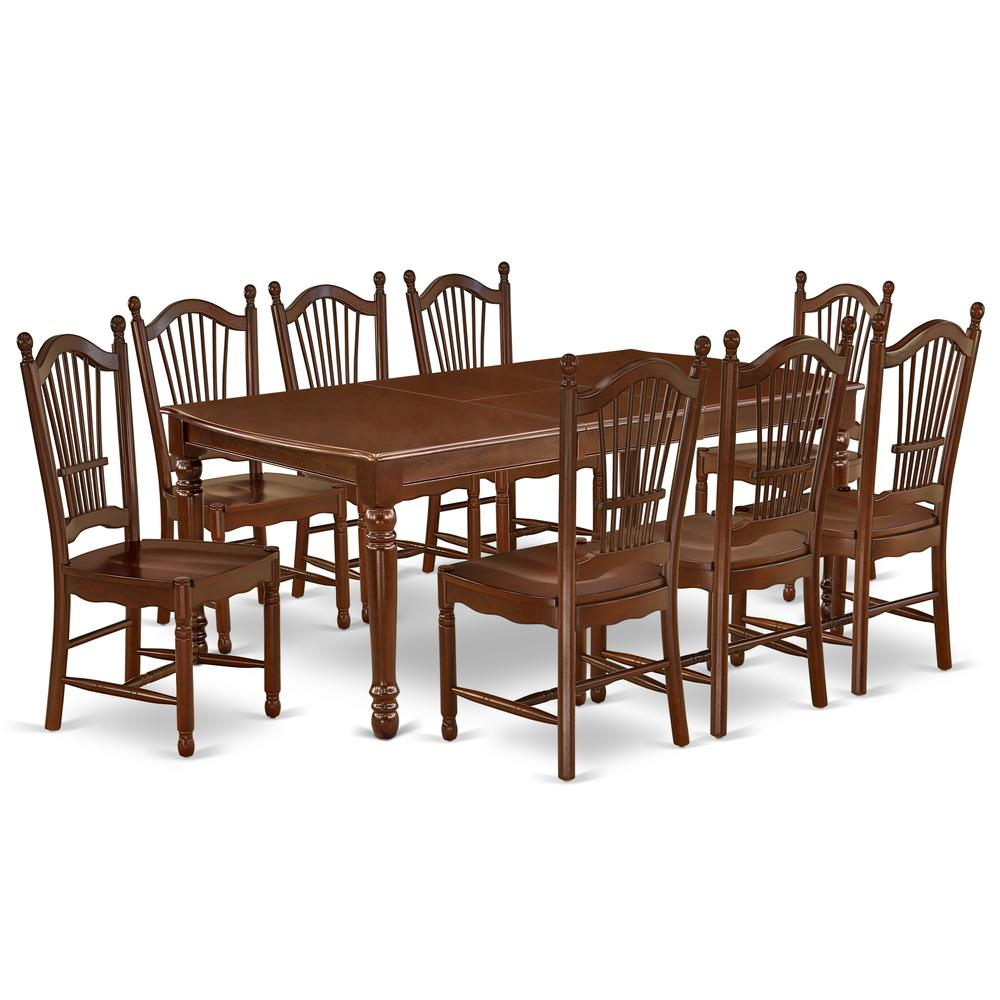 Dining Room Set Mahogany, DODO9-MAH-W