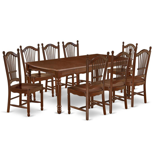 Dining Room Set Mahogany, DODO9-MAH-W