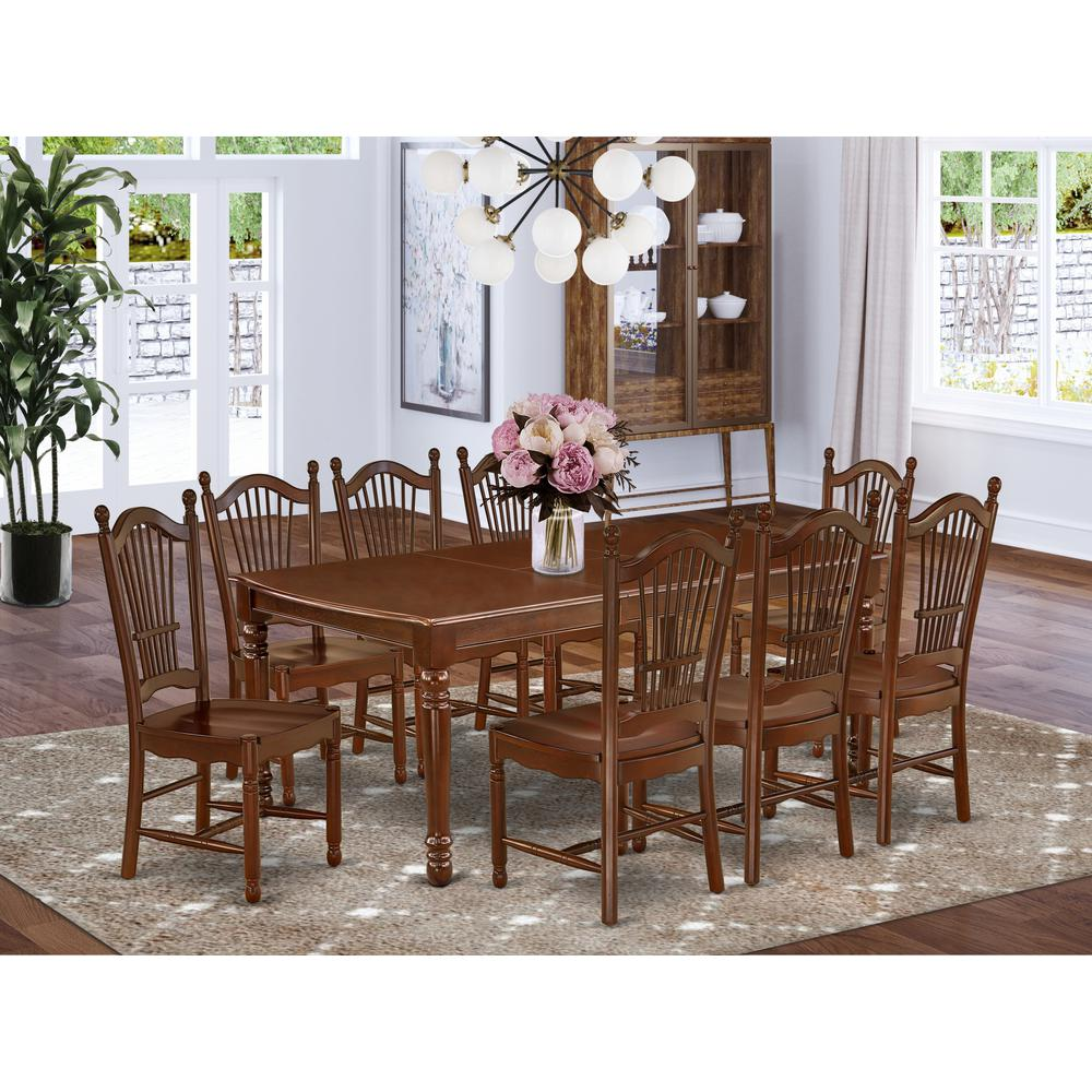 Dining Room Set Mahogany, DODO9-MAH-W