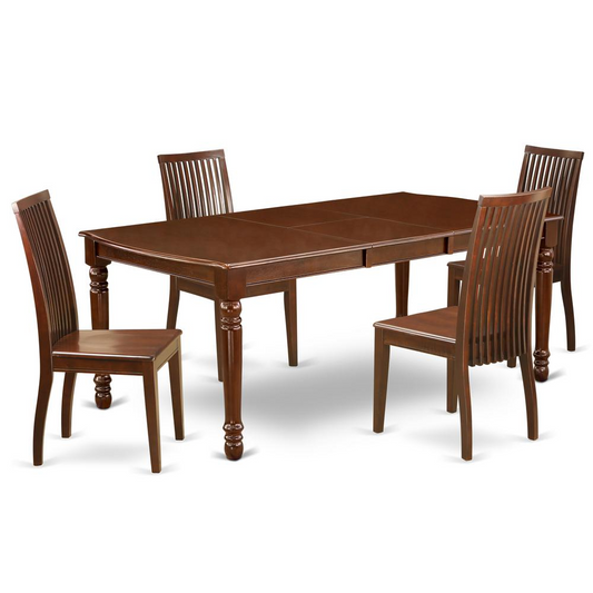 Dining Room Set Mahogany, DOIP5-MAH-W