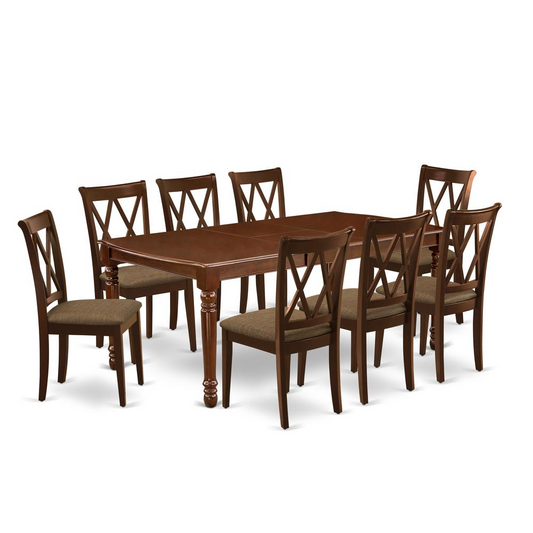 Dining Room Set Mahogany, DOCL9-MAH-C