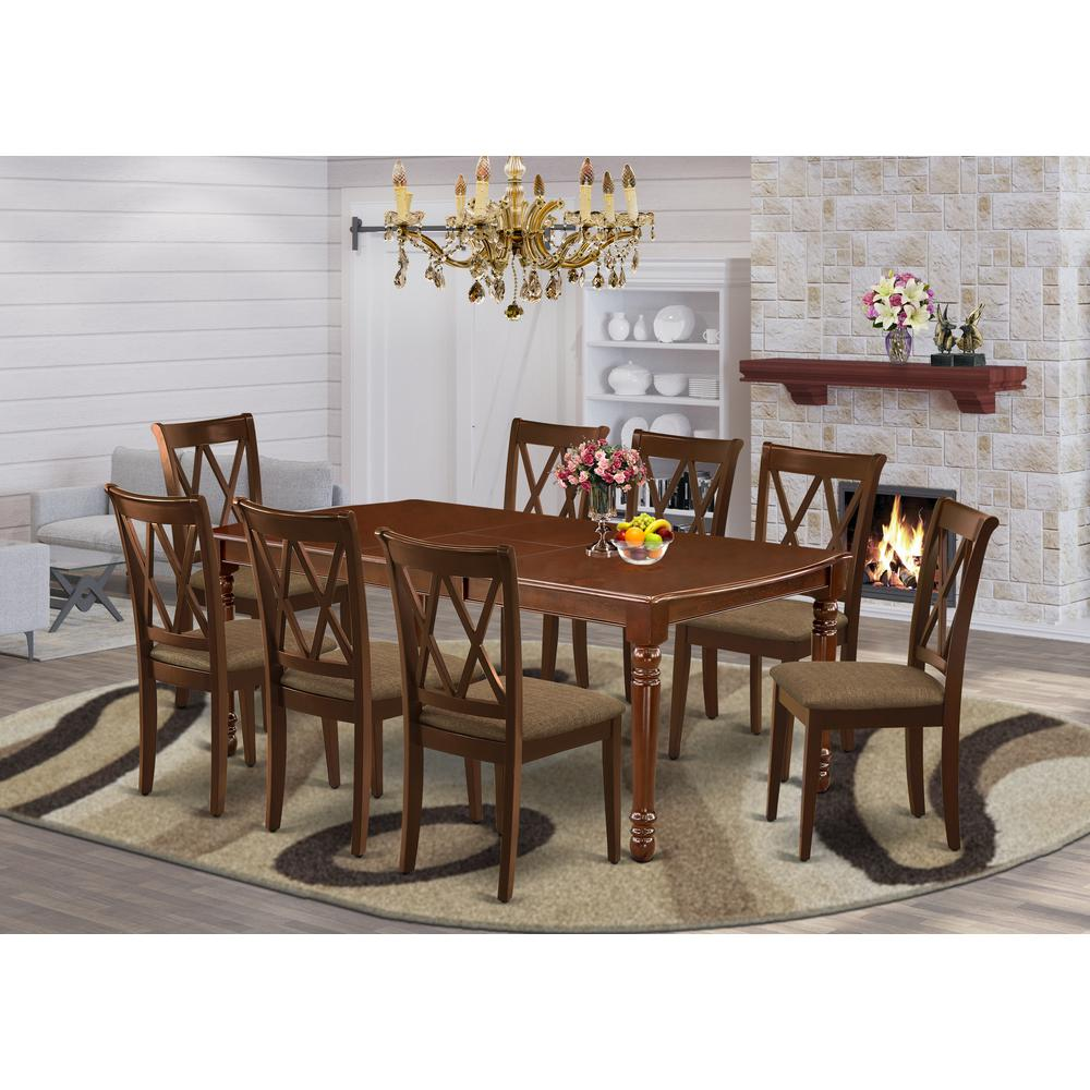 Dining Room Set Mahogany, DOCL9-MAH-C