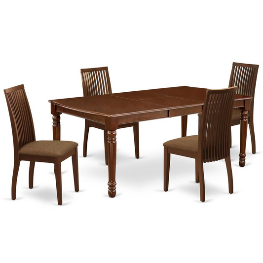 Dining Room Set Mahogany, DOIP5-MAH-C