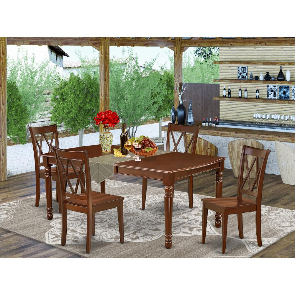 Dining Room Set Mahogany, DOCL5-MAH-W