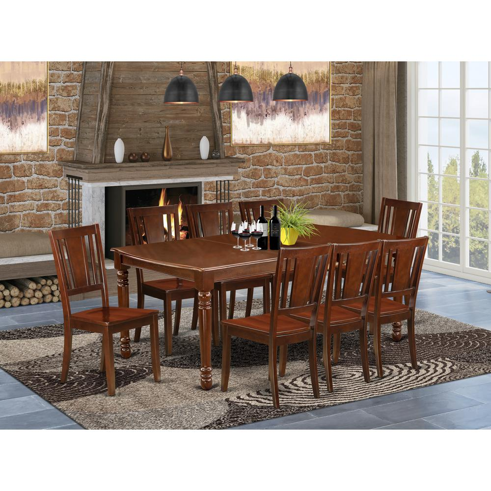 Dining Room Set Mahogany, DODU9-MAH-W