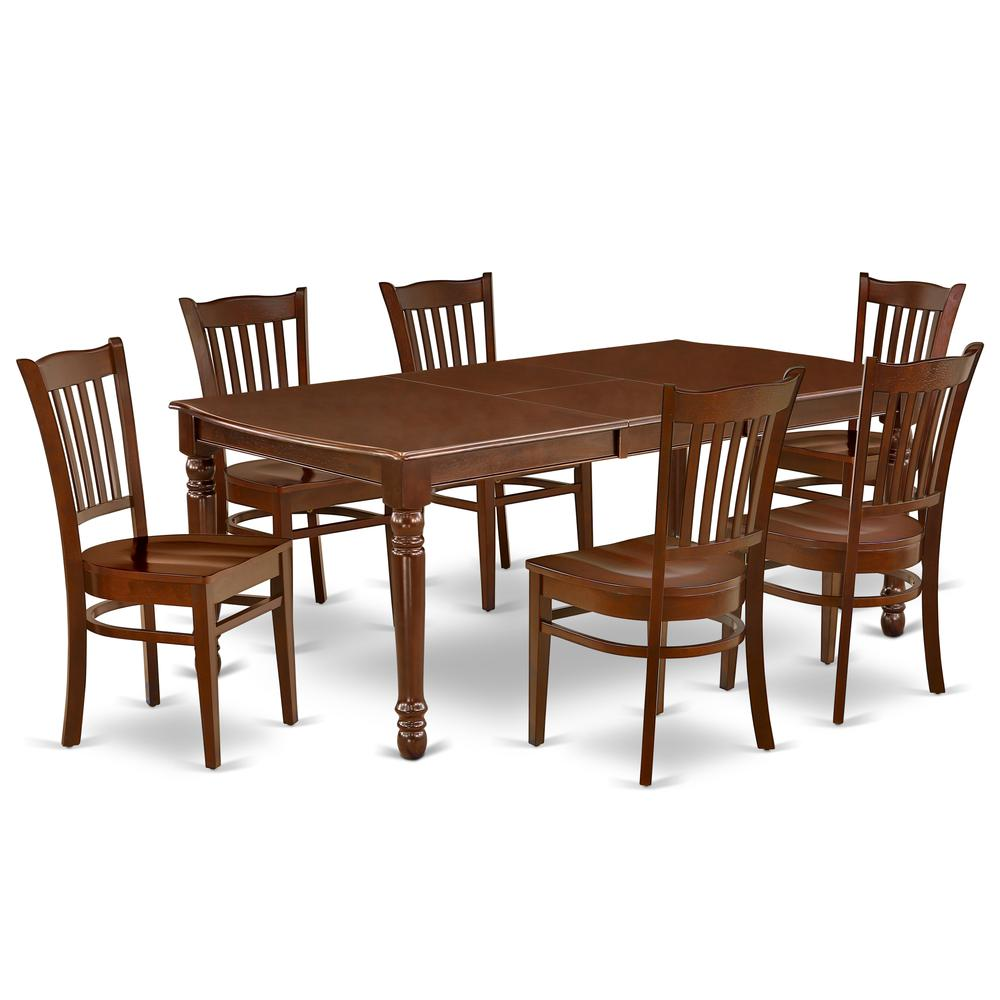 Dining Room Set Mahogany, DOGR7-MAH-W