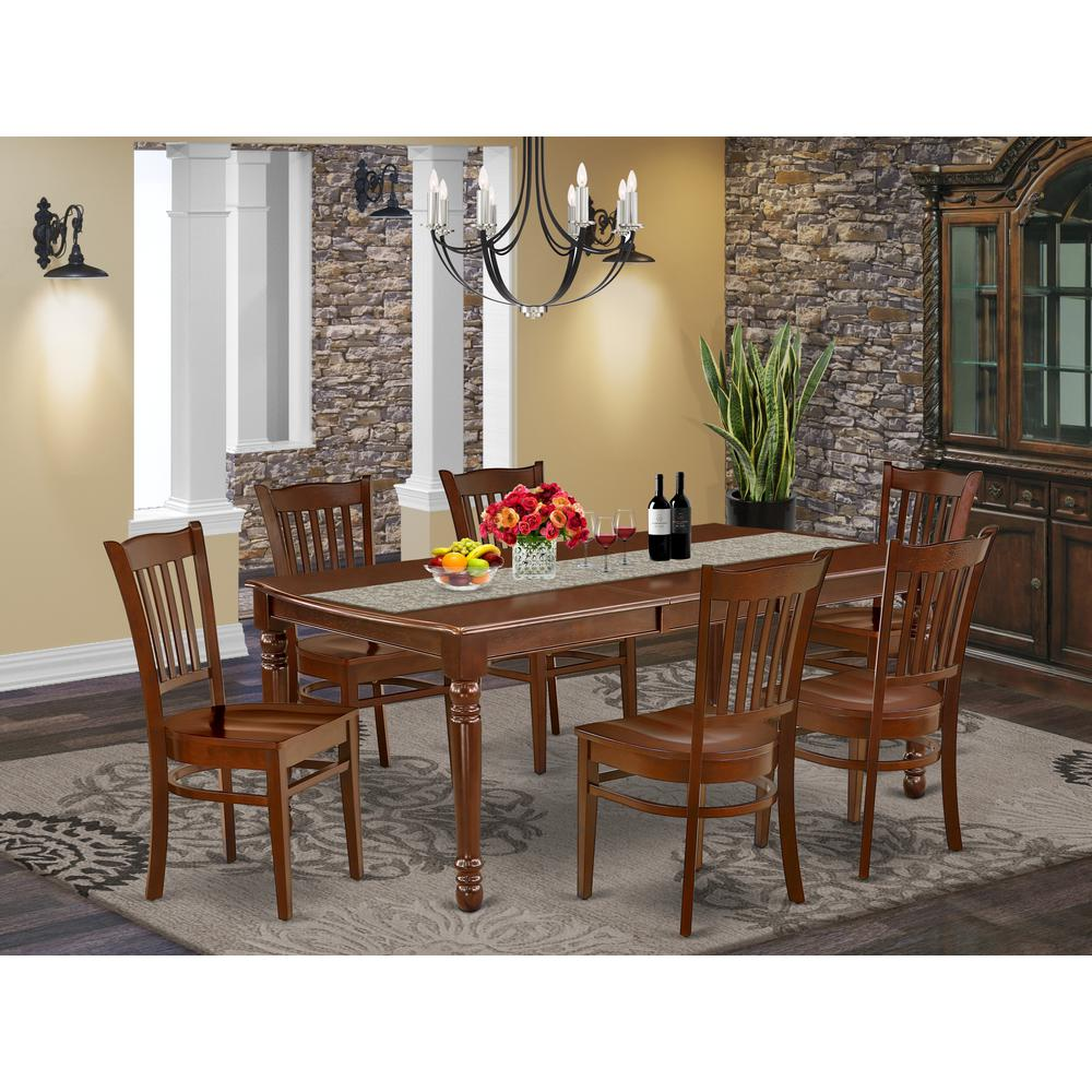 Dining Room Set Mahogany, DOGR7-MAH-W