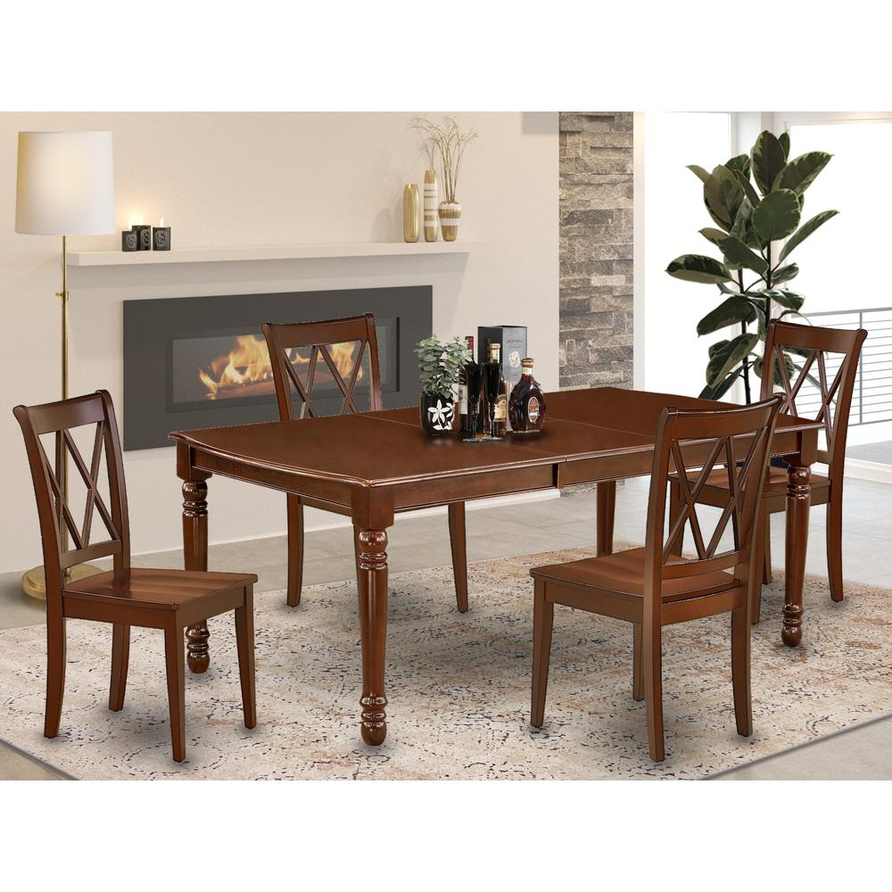 Dining Room Set Mahogany, DOCL5-MAH-C