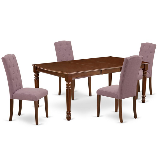 Dining Room Set Mahogany, DOCE5-MAH-10