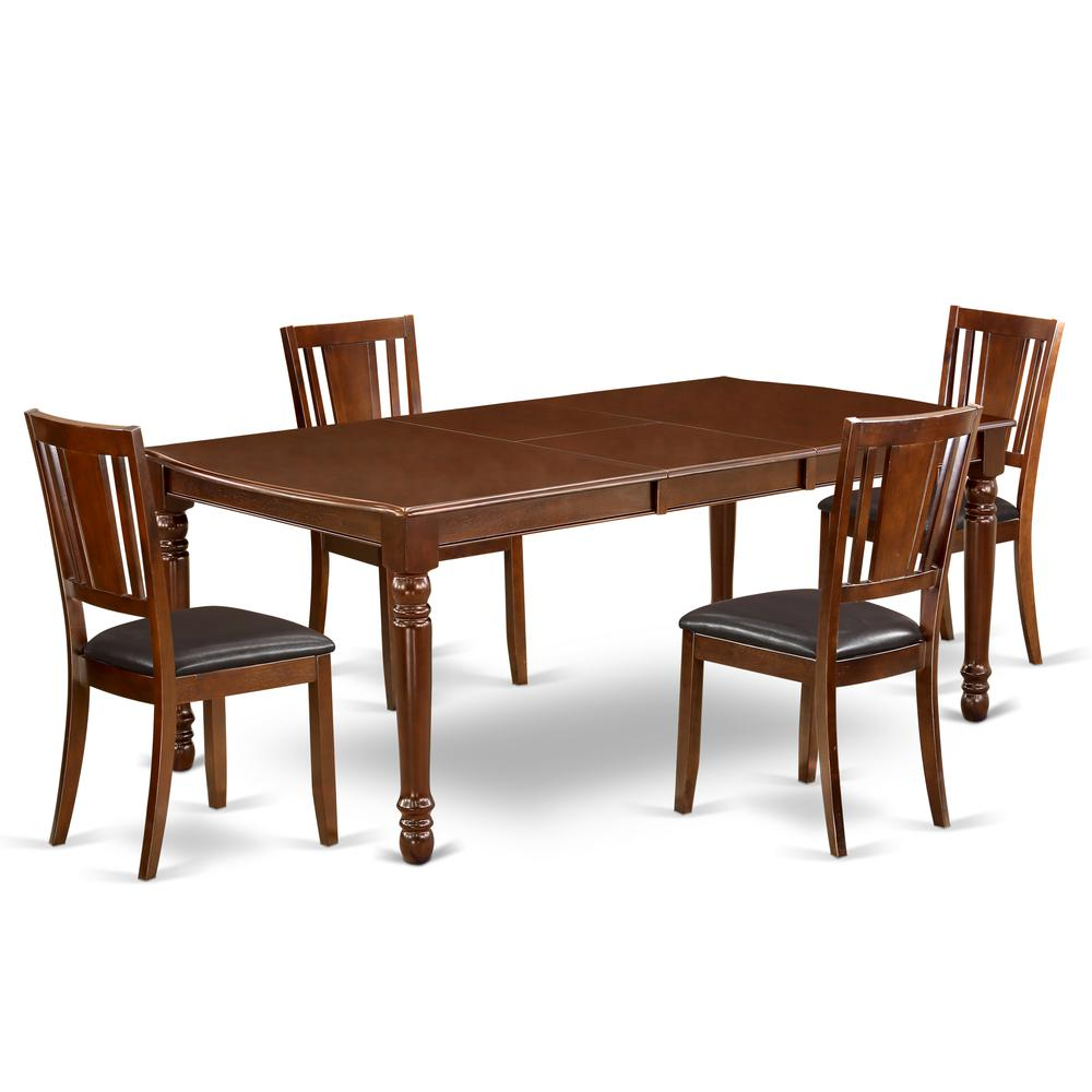 Dining Room Set Mahogany, DODU5-MAH-LC