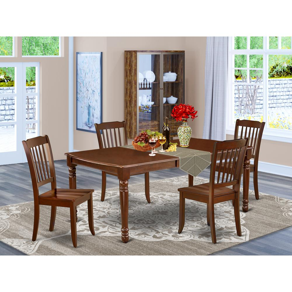 Dining Room Set Mahogany, DODA5-MAH-W