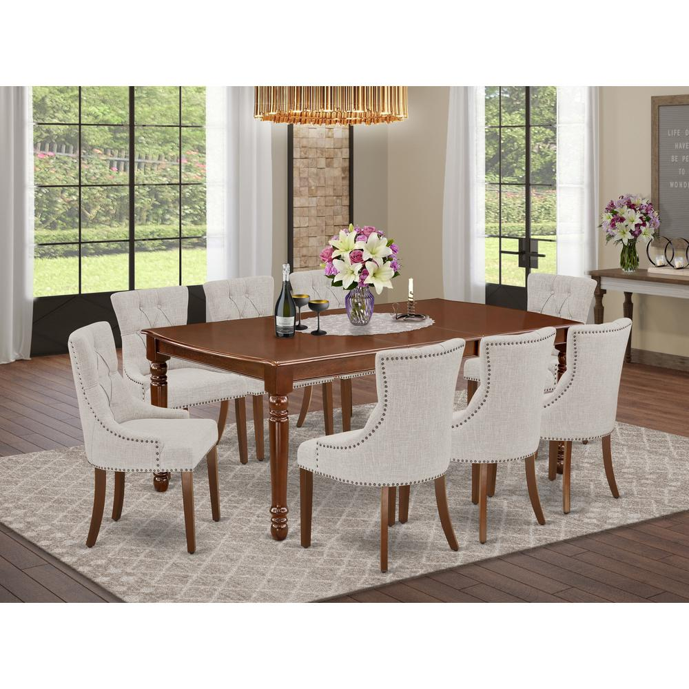 Dining Room Set Mahogany, DOFR9-MAH-05