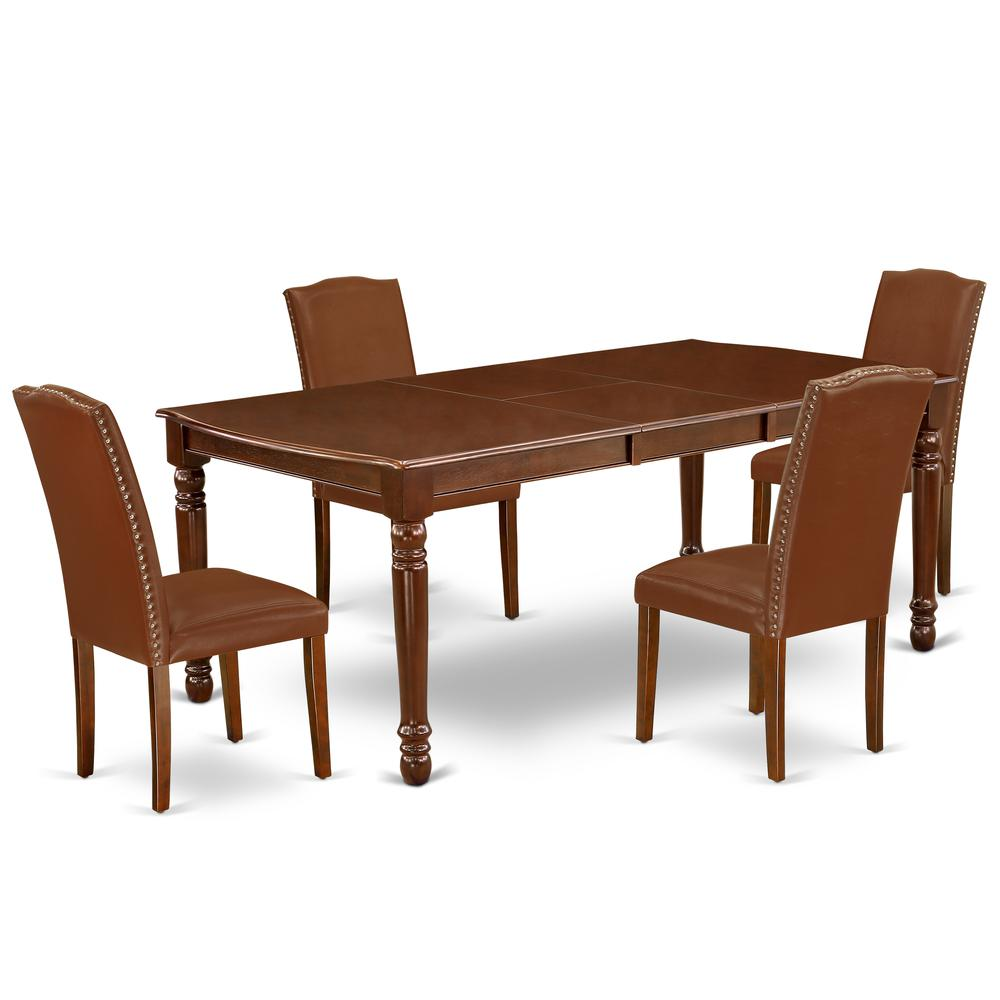 Dining Room Set Mahogany, DOEN5-MAH-66