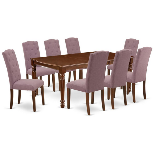 Dining Room Set Mahogany, DOCE9-MAH-10