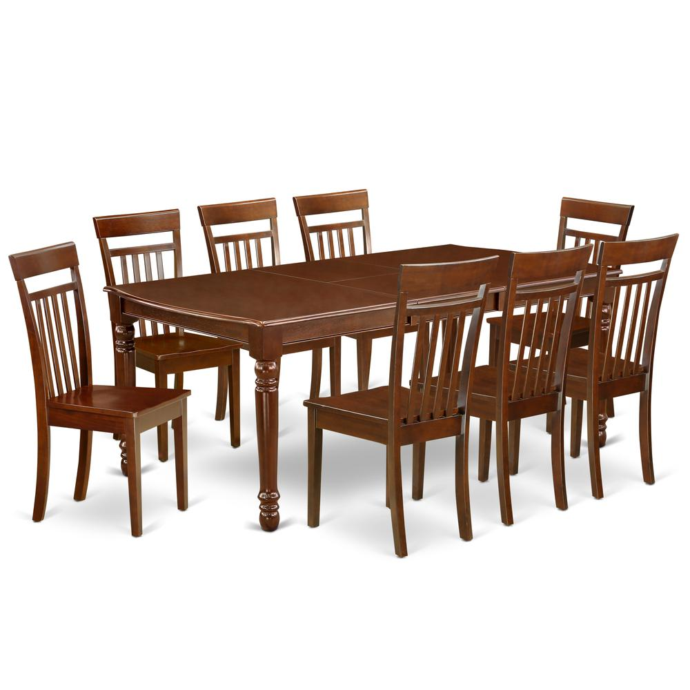 Dining Room Set Mahogany, DOCA9-MAH-W