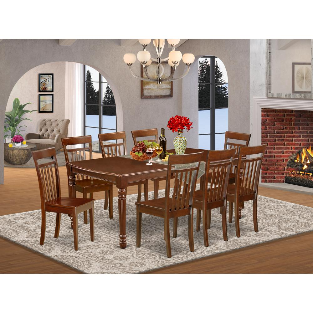 Dining Room Set Mahogany, DOCA9-MAH-W