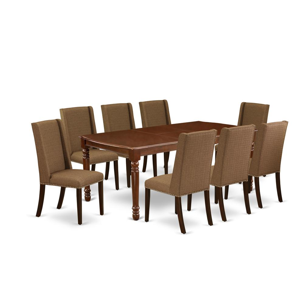 Dining Room Set Mahogany, DOFL9-MAH-18