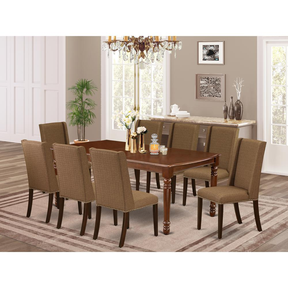 Dining Room Set Mahogany, DOFL9-MAH-18