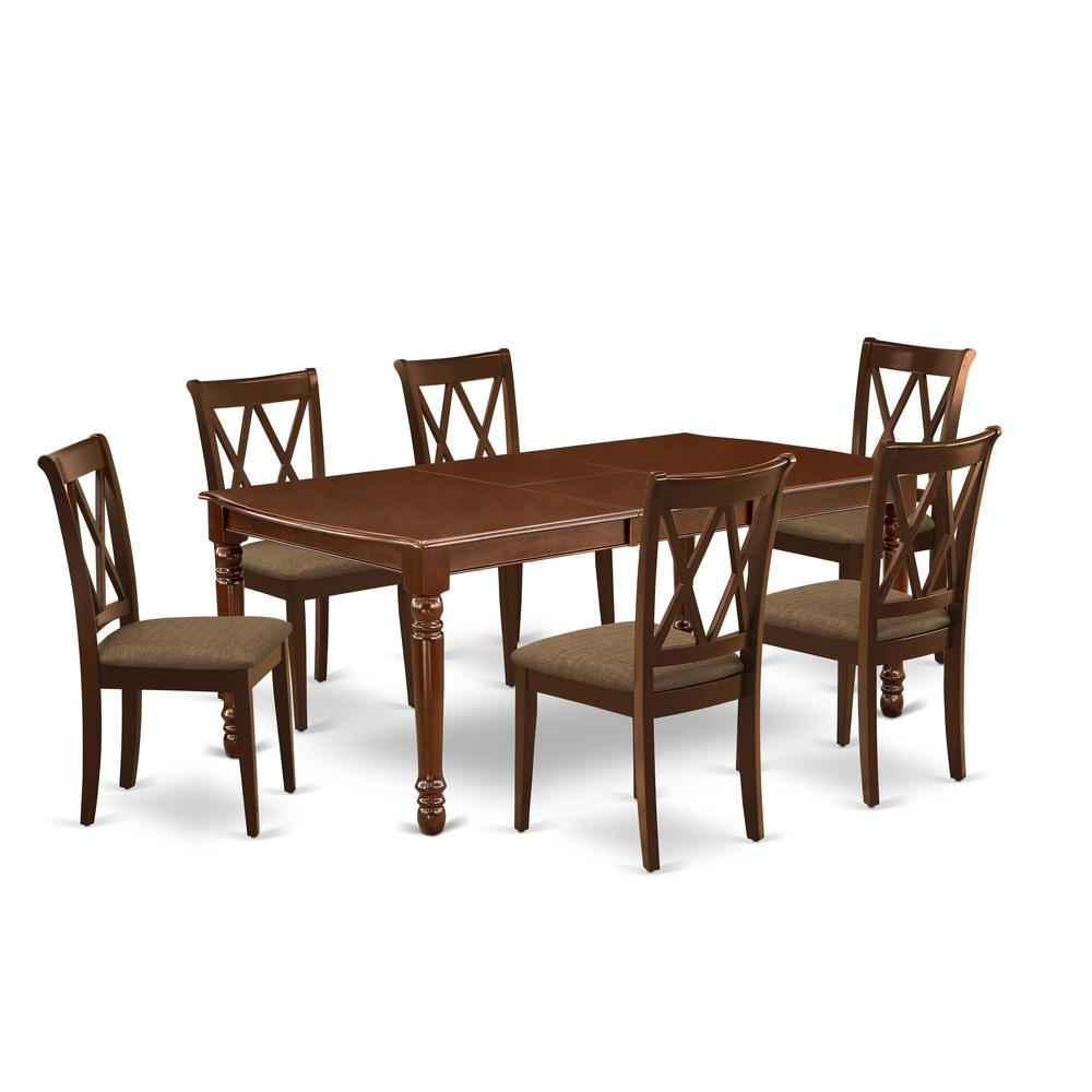 Dining Room Set Mahogany, DOCL7-MAH-C