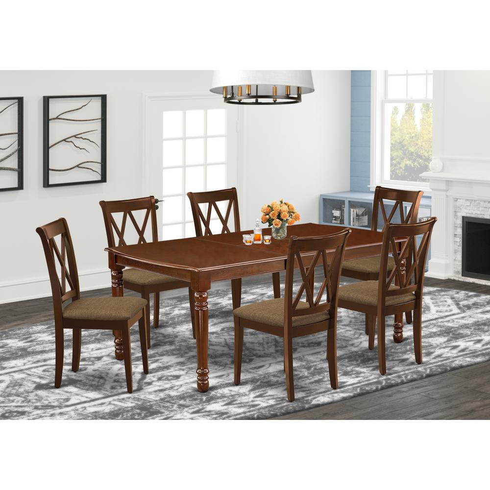 Dining Room Set Mahogany, DOCL7-MAH-C