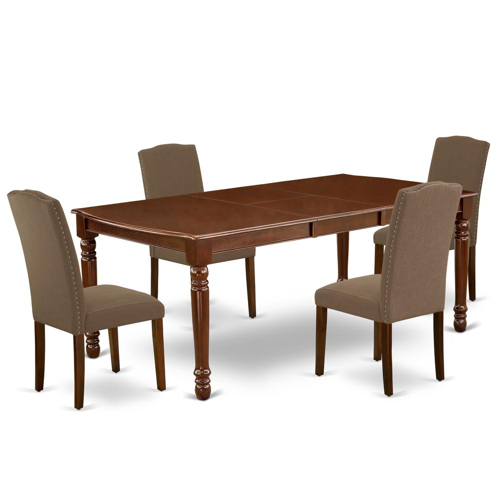 Dining Room Set Mahogany, DOEN5-MAH-18