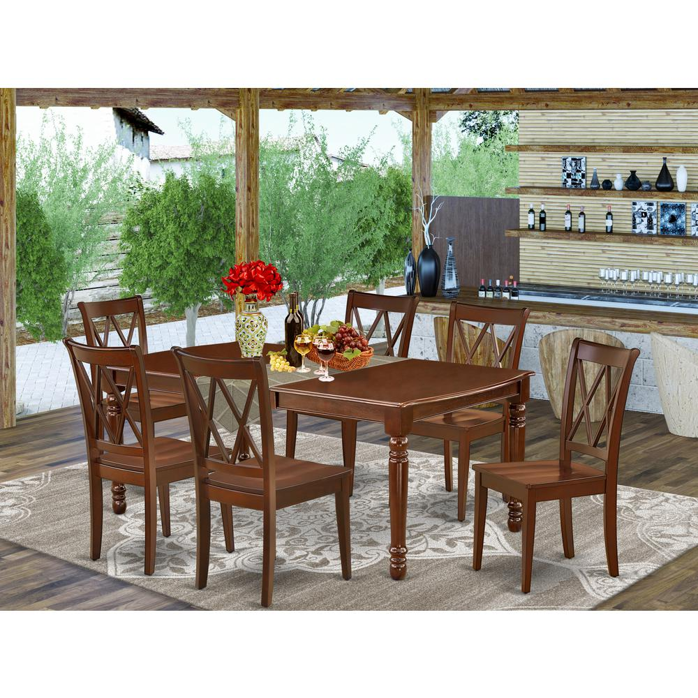 Dining Room Set Mahogany, DOCL7-MAH-W