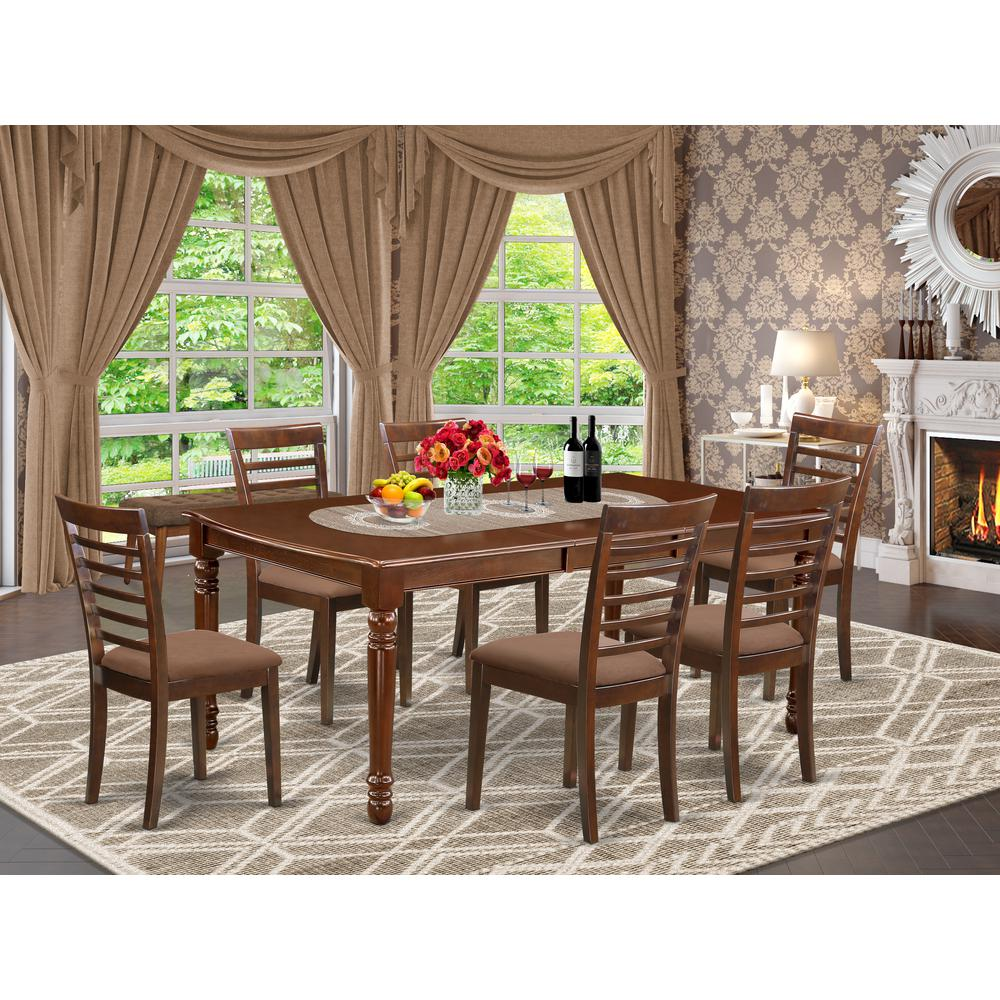 Dining Room Set Mahogany, DOML7-MAH-C