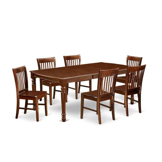 Dining Room Set Mahogany, DONO7-MAH-W