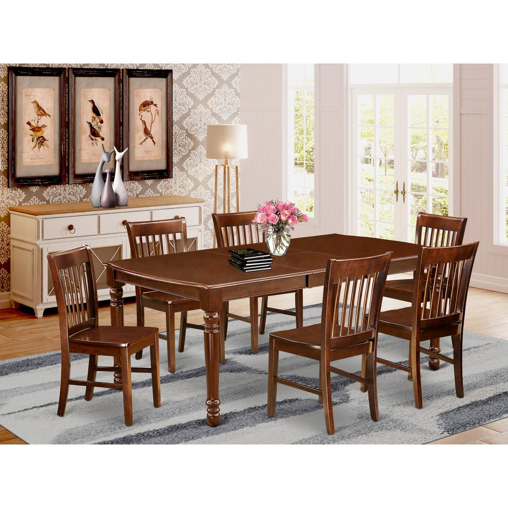 Dining Room Set Mahogany, DONO7-MAH-W