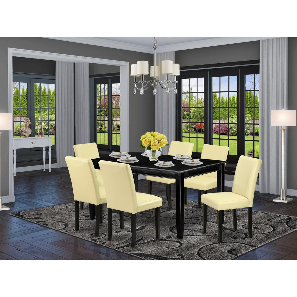 Dining Room Set Black, DUAB7-BLK-73