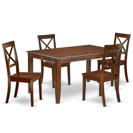 Dining Room Set Mahogany, DUBO5-MAH-W