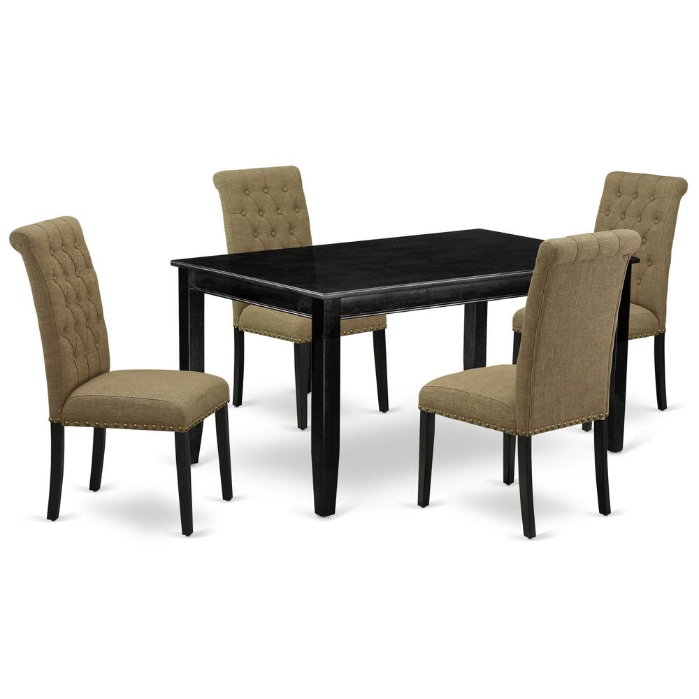 Dining Room Set Black, DUBR5-BLK-17