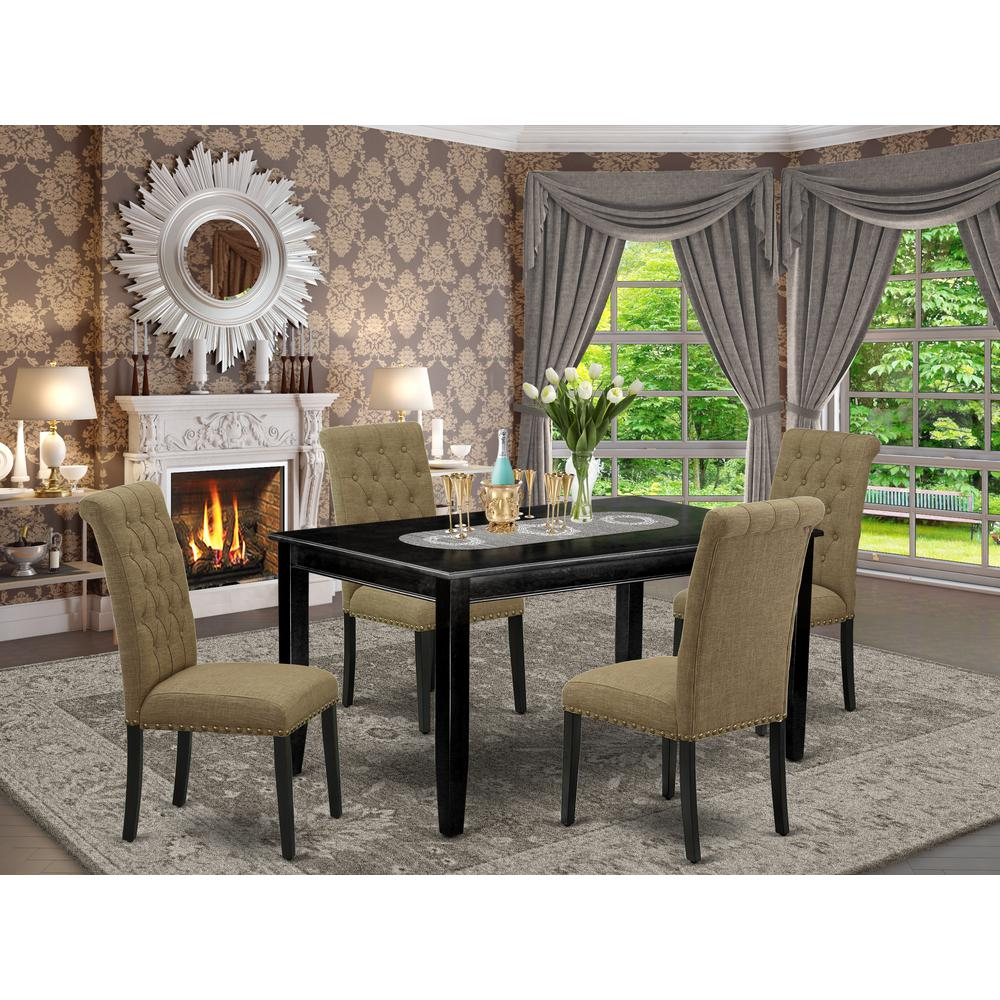 Dining Room Set Black, DUBR5-BLK-17