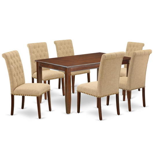 Dining Room Set Mahogany, DUBR7-MAH-04