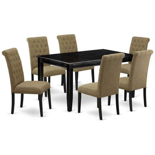 Dining Room Set Black, DUBR7-BLK-17